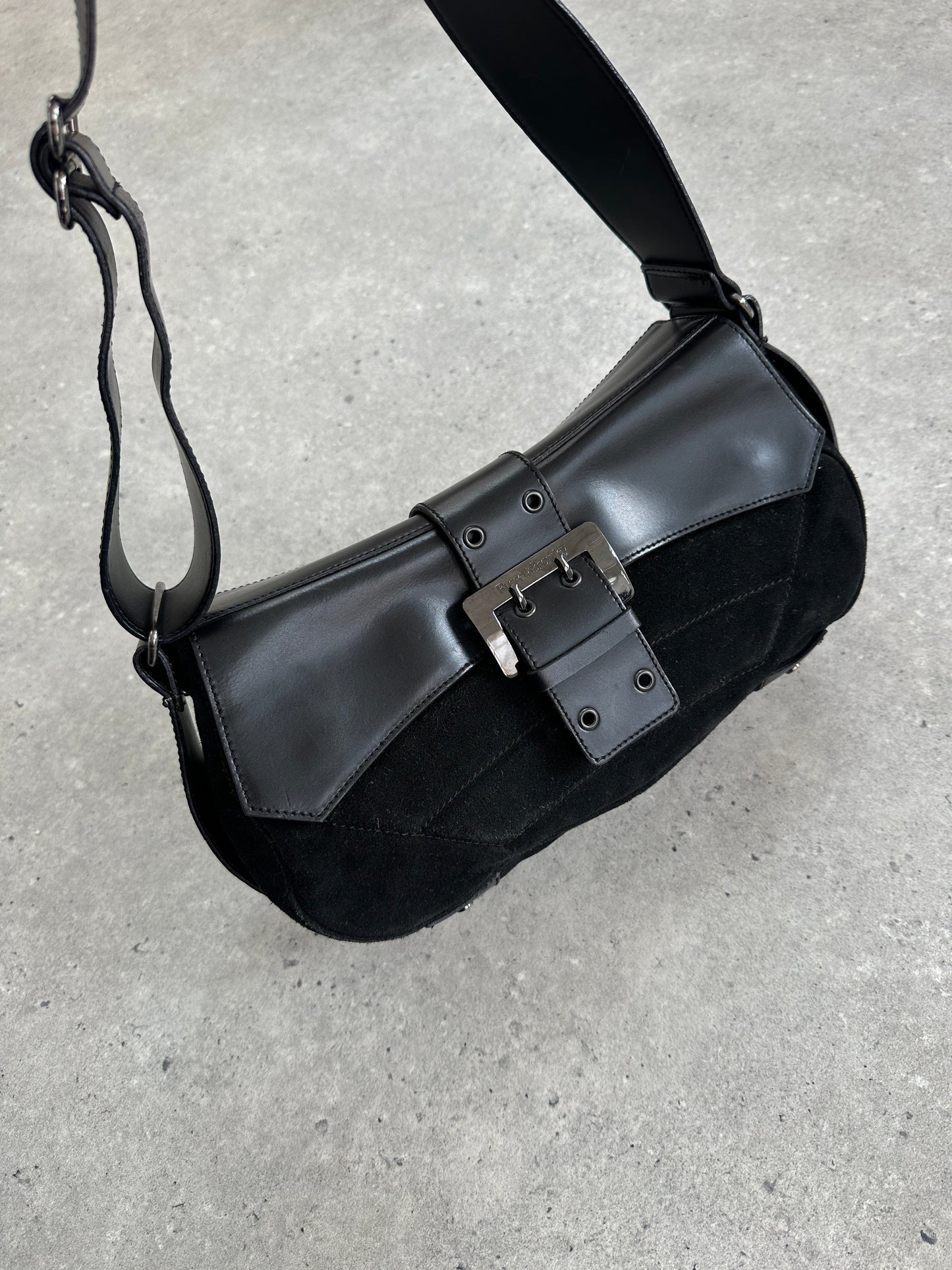 Russell & Bromley 00s Leather Suede Shoulder Bag