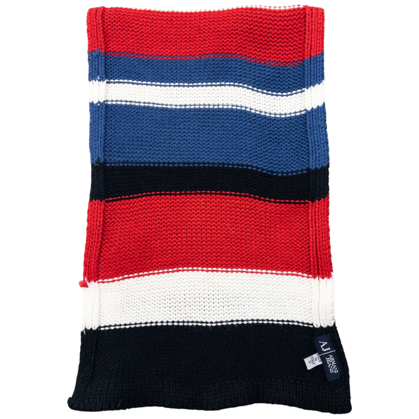 Vintage Armani Jeans Striped Knit Scarf