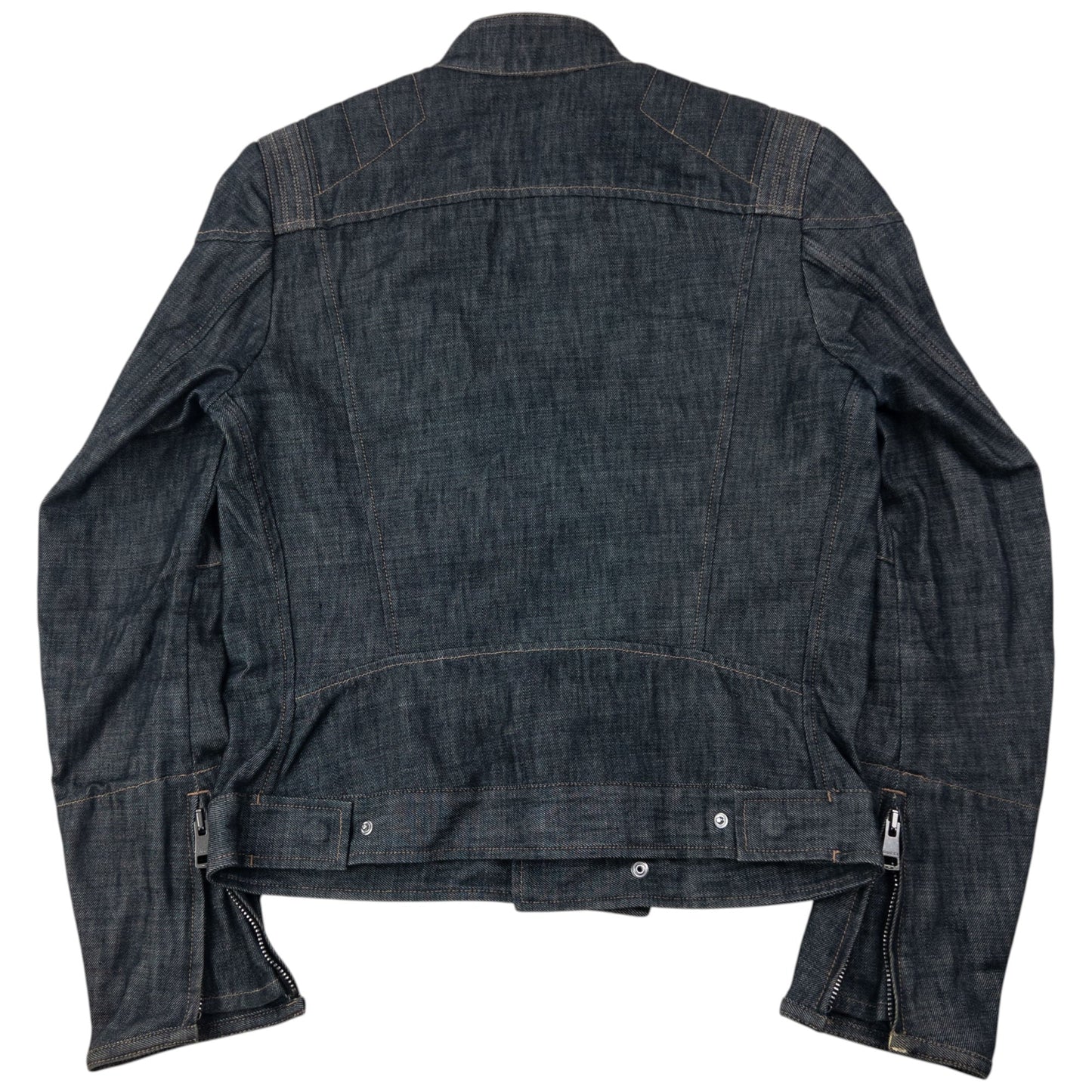 Vintage 2002 Gucci By Tom Ford Runway Asymmetrical Denim Jacket Size S | Small, Grey