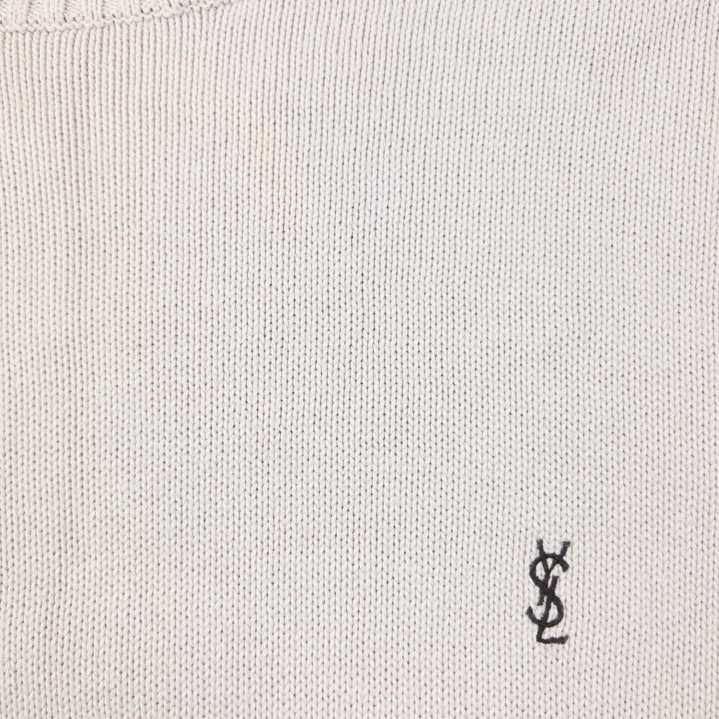 Vintage 2000s YSL Yves Saint Laurent Knit Jumper Size L | Large, Cream