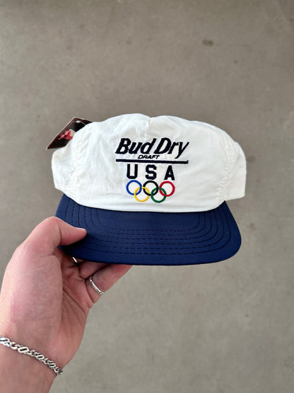 1990’s Deadstock Bud Dry USA Olympics Cap | O/S, White
