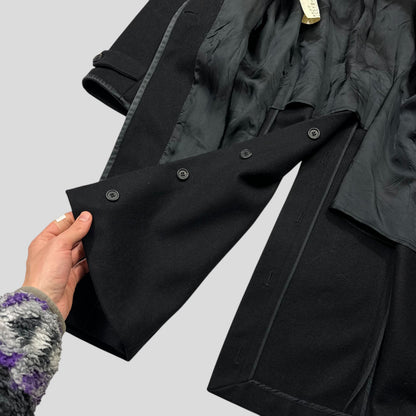 Miu Miu 2006 Wool + Nylon Mini Belted Trench Coat - IT38 | Default Title, Black