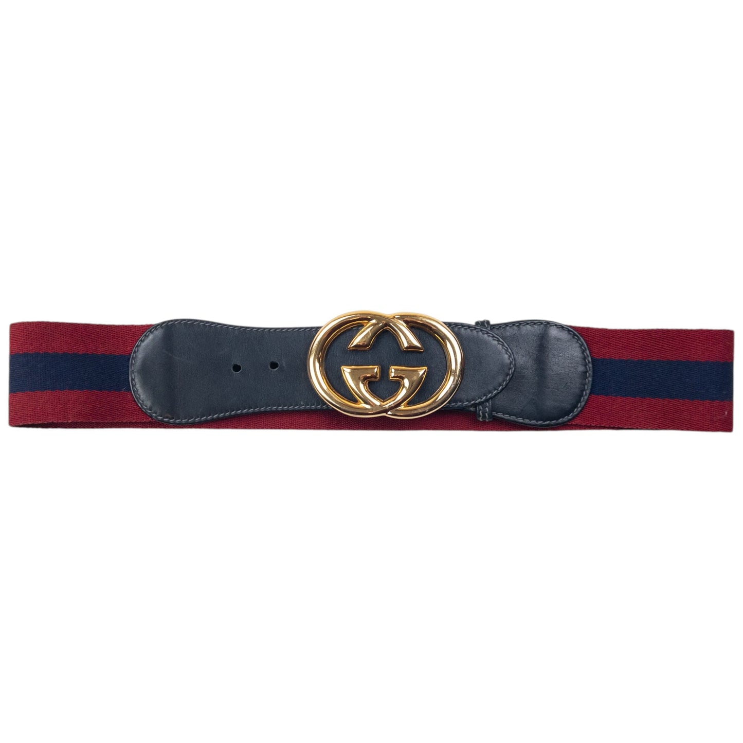 Vintage 90s Gucci Stripe Leather Belt Size W28