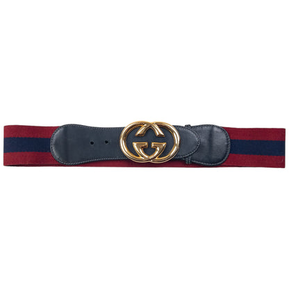 Vintage 90s Gucci Stripe Leather Belt Size W28
