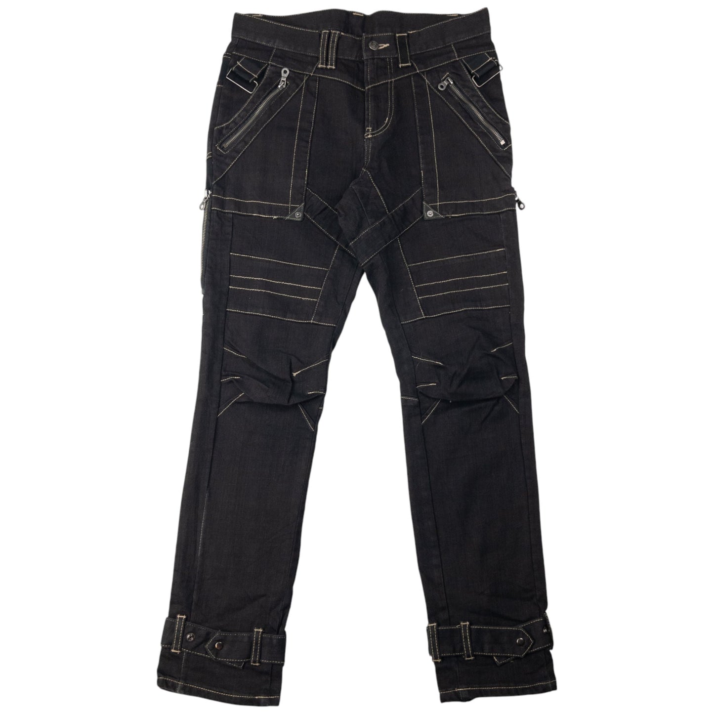 Vintage PPFM Multi Zip Denim Jeans Size M