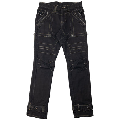 Vintage PPFM Multi Zip Denim Jeans Size M