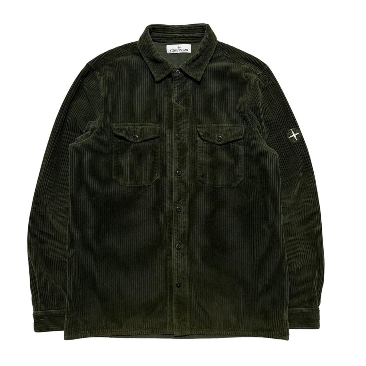 Stone Island Heavy Corduroy Overshirt | Large, Olive Green