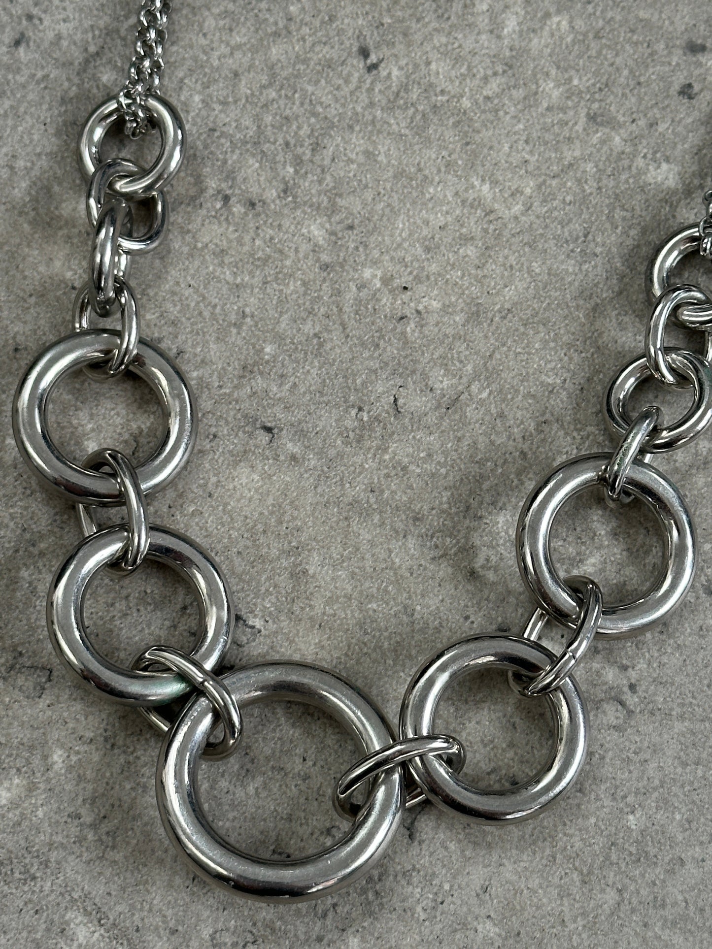 Armani Jeans 2000s Chain Link Logo Necklace
