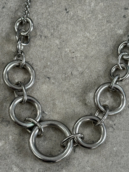 Armani Jeans 2000s Chain Link Logo Necklace