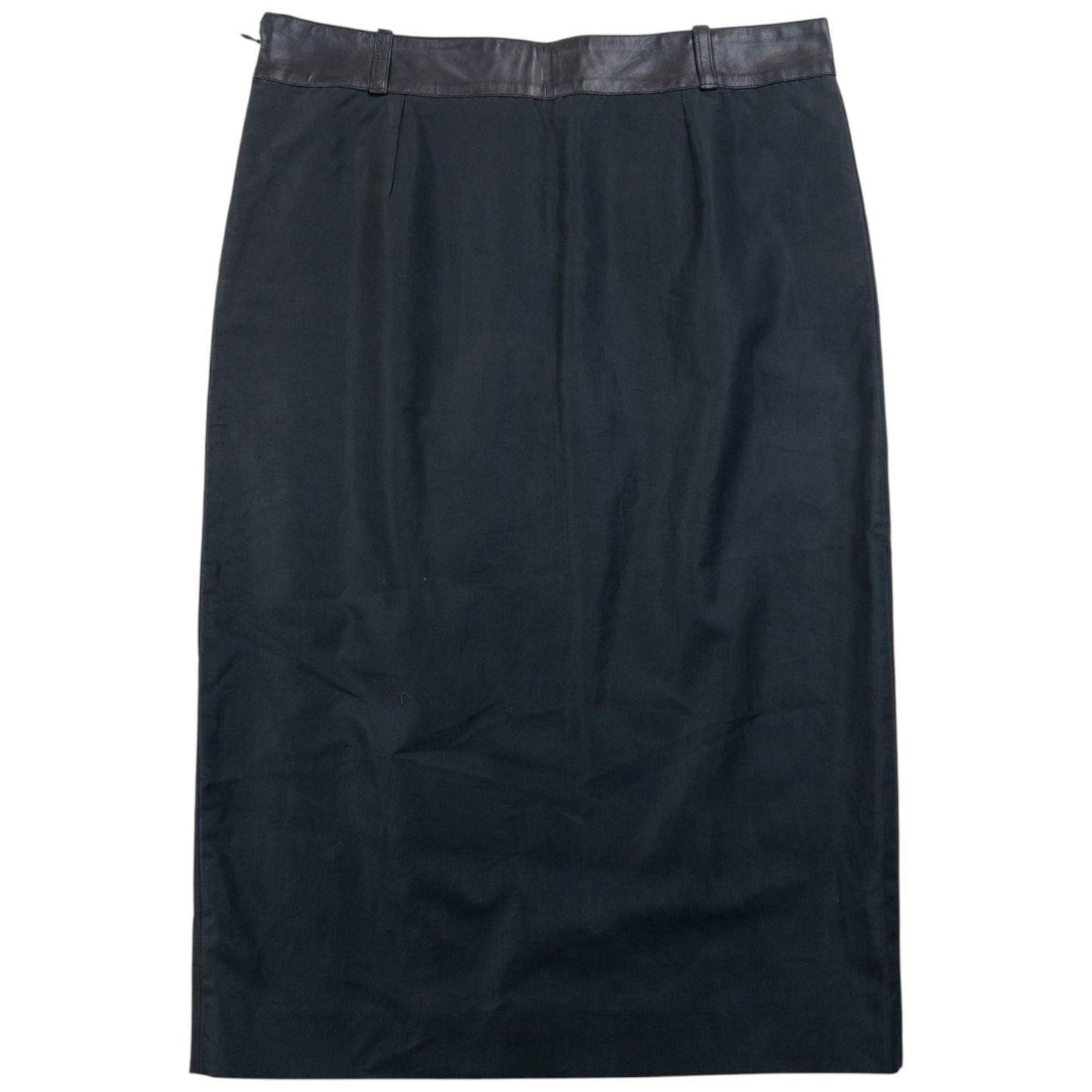 Vintage 90s Gucci By Tom Ford Leather Waist Skirt Womens Size W27 | W27, Black