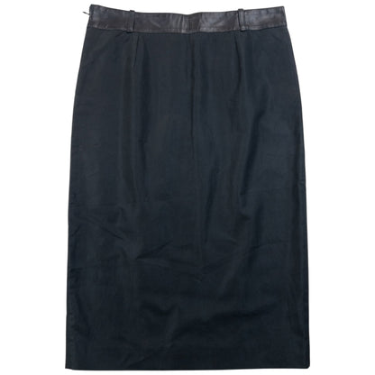 Vintage 90s Gucci By Tom Ford Leather Waist Skirt Womens Size W27 | W27, Black