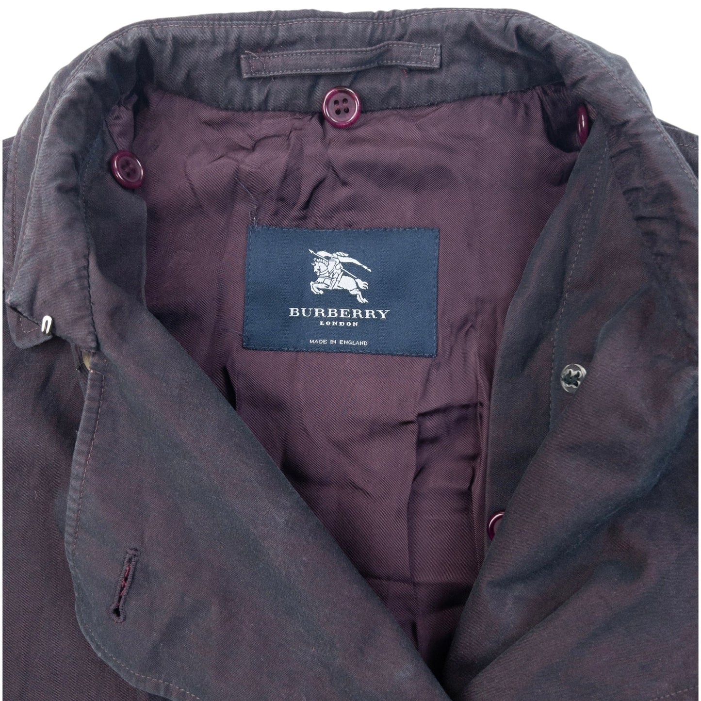 Vintage 2000s Burberry Trench Jacket Womens Size L | Large, Purple