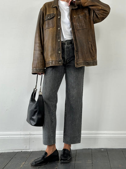 Italian Vintage 1990s High Waisted Straight Leg Denim Jeans - W28