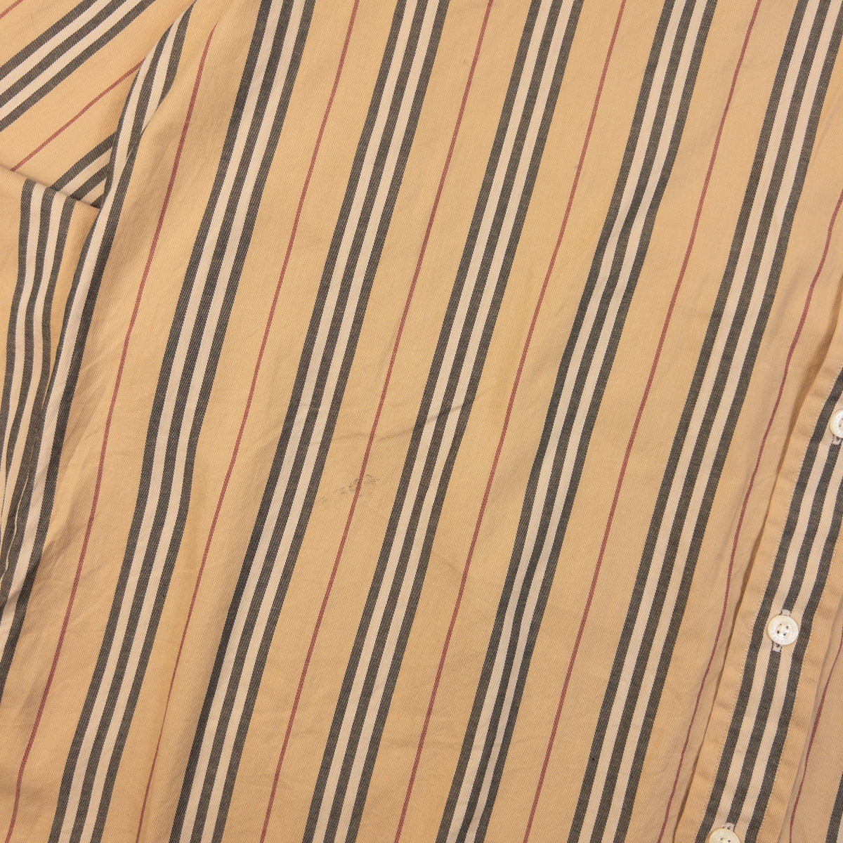Vintage 2000s Burberry Nova Stripe Long Sleeve Button Up Shirt Size XL | XL, Beige