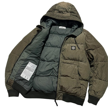 Stone Island Poly Colour Frame Down Jacket | Medium, Olive