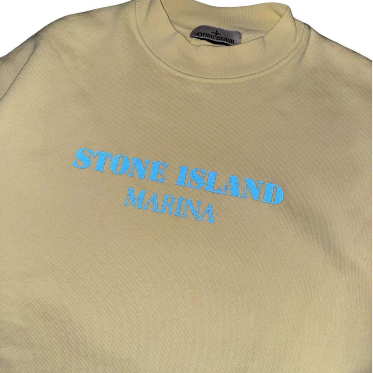 Stone Island Pullover Reflective Marina crewneck | Large, Beige