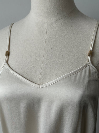 DKNY 2000s Satin Tie Belt Sleeveless Top - S