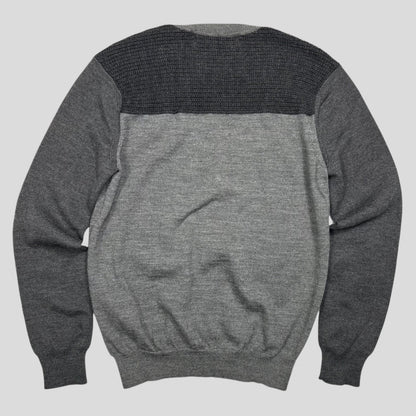 Comme Des Garçons Tricot 2011 Panelled Textured Cardigan - S | Grey