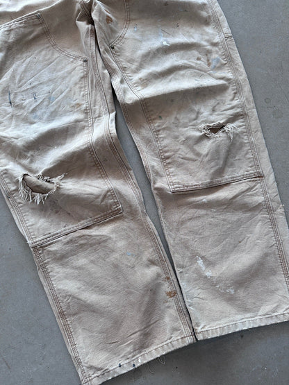 Carhartt Thrashed Double Knee Pants - 38 x 34 | W36, Red