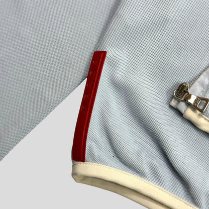 Prada Sport SS00 Baby Blue Mesh Cropped Technical Hoodie - M