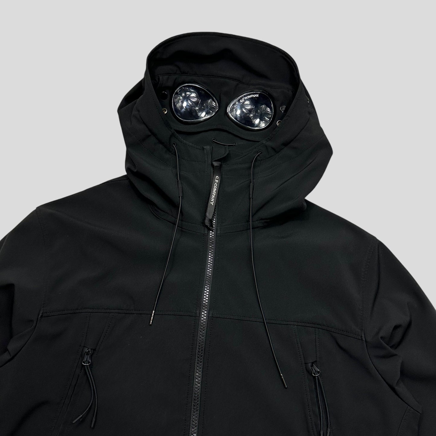 CP Company 2023 Black Soft Shell Goggle Jacket - IT48 (M)