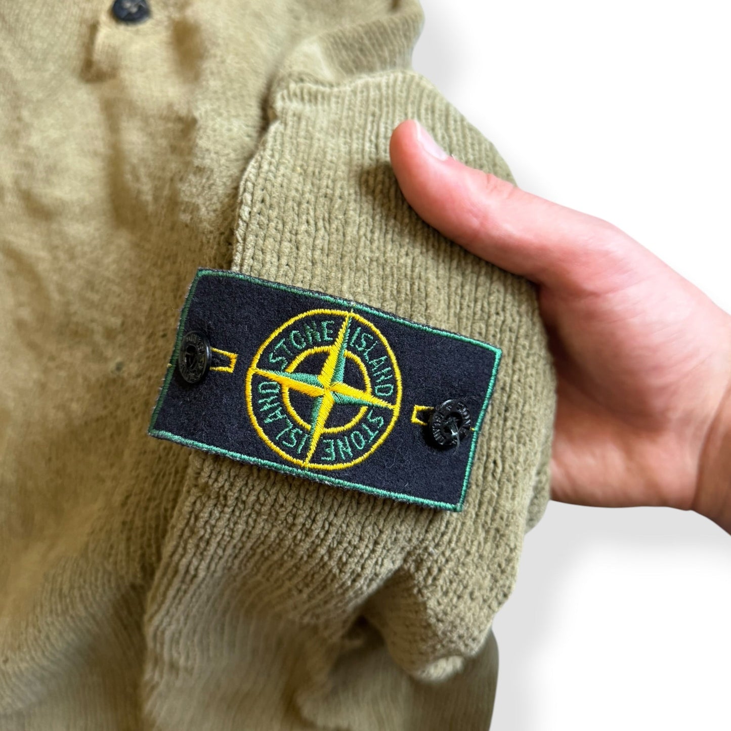 FW1998 Stone Island Chenille Knitted Jumper (L) | Large, Green