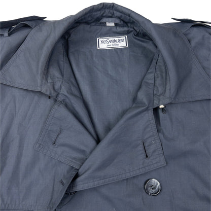 Vintage YSL Yves Saint Laurent Trench Coat Jacket Size XL