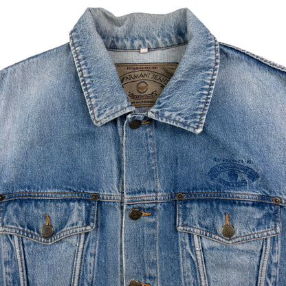 Vintage Armani Jeans Button Up Denim Vest Jacket Size M
