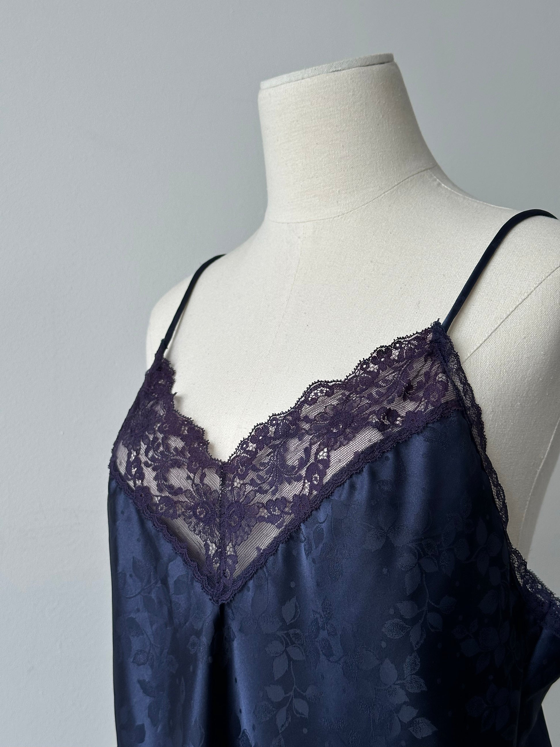Christian Dior 1990s Satin Lace Cami Top - M