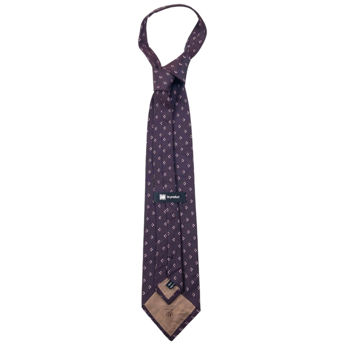 Vintage 90s Issey Miyake Pattern Silk Tie | O/S, Purple