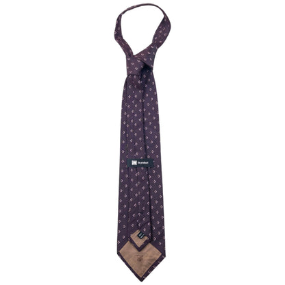 Vintage 90s Issey Miyake Pattern Silk Tie | O/S, Purple