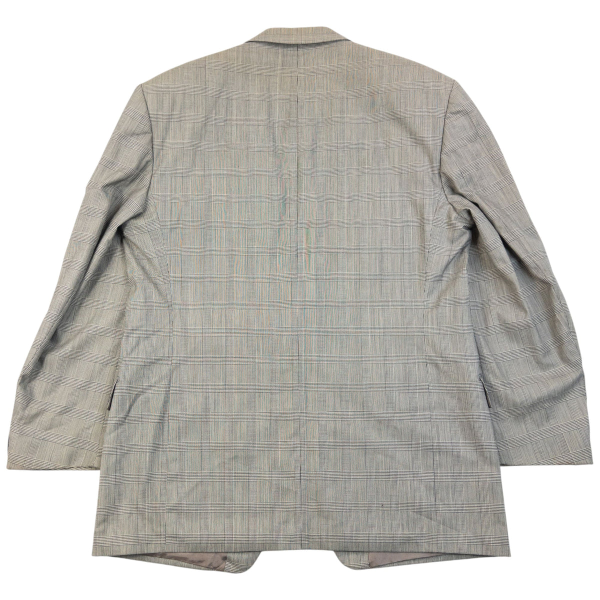 Vintage 90s YSL Yves Saint Laurent Checkered Jacket & Trousers Suit Set Size M | Medium, Grey