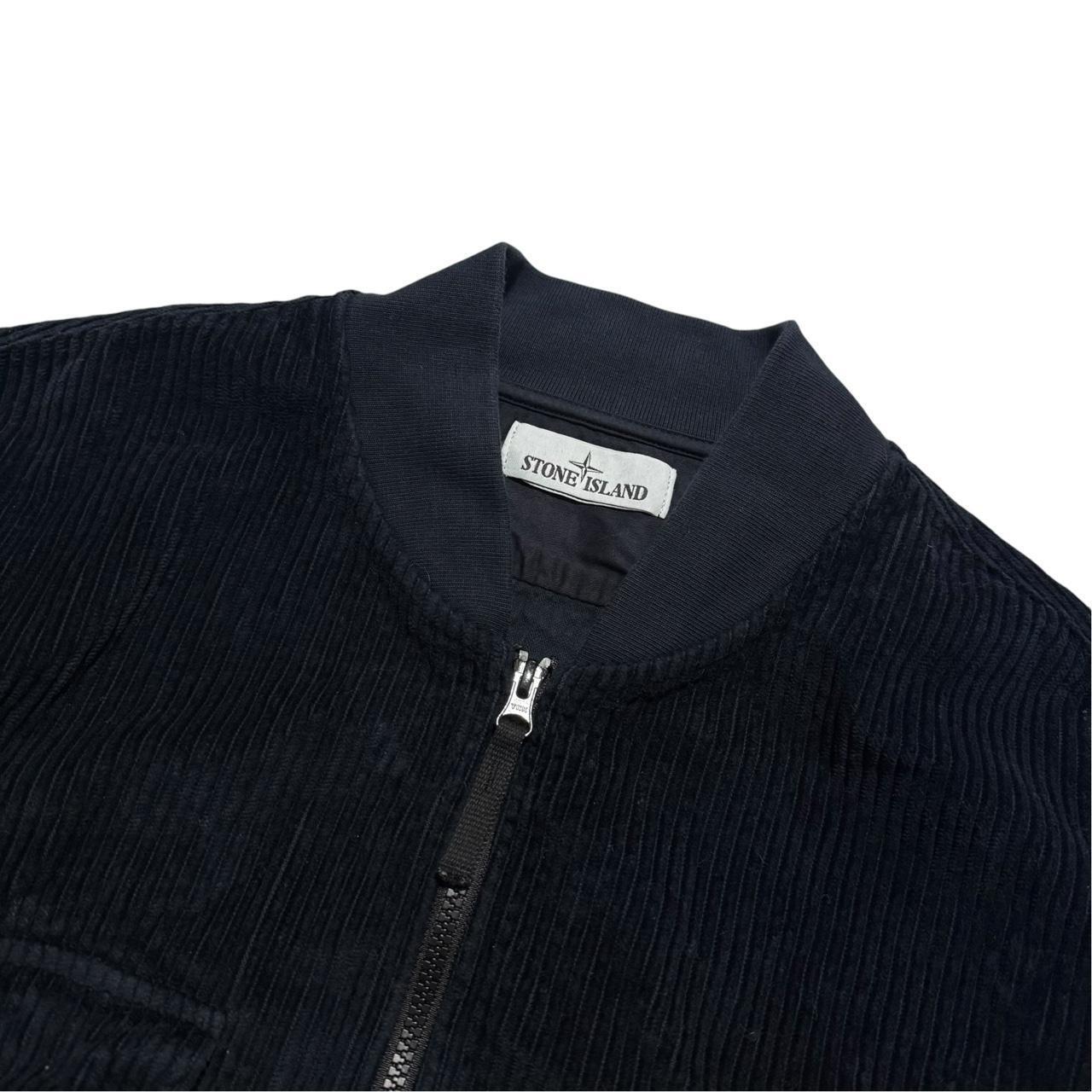 Stone Island Navy Heavy Corduroy Zip Up | XL, Navy
