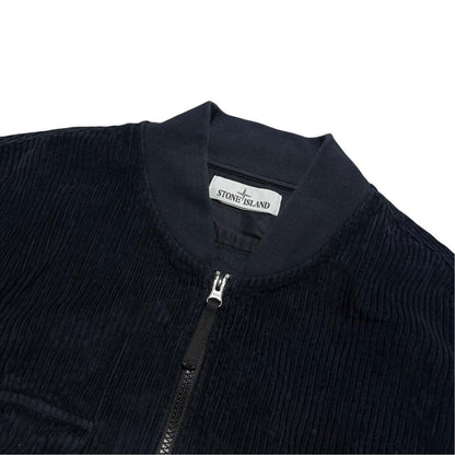 Stone Island Navy Heavy Corduroy Zip Up | XL, Navy