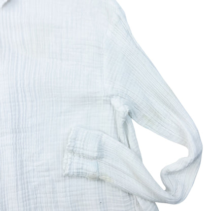 Vintage 90s Plantation By Issey Miyake Crinkle Button Up Shirt Womens Size S | Small, White