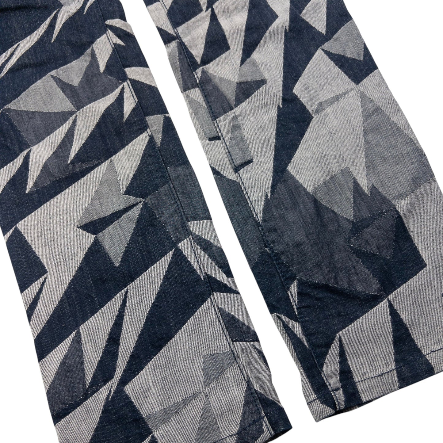 Vintage 2000s Issey Miyake A-POC Geometric Lightweight Denim Jeans Size W30 | W30, Grey
