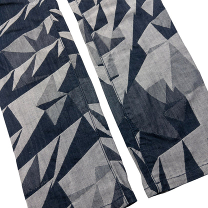 Vintage 2000s Issey Miyake A-POC Geometric Lightweight Denim Jeans Size W30 | W30, Grey
