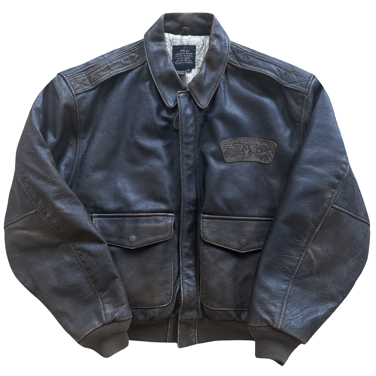 Avirex 1987 'Glen Miller's AAF Band' A2 Leather Flight Jacket - S / M | S / M, Red
