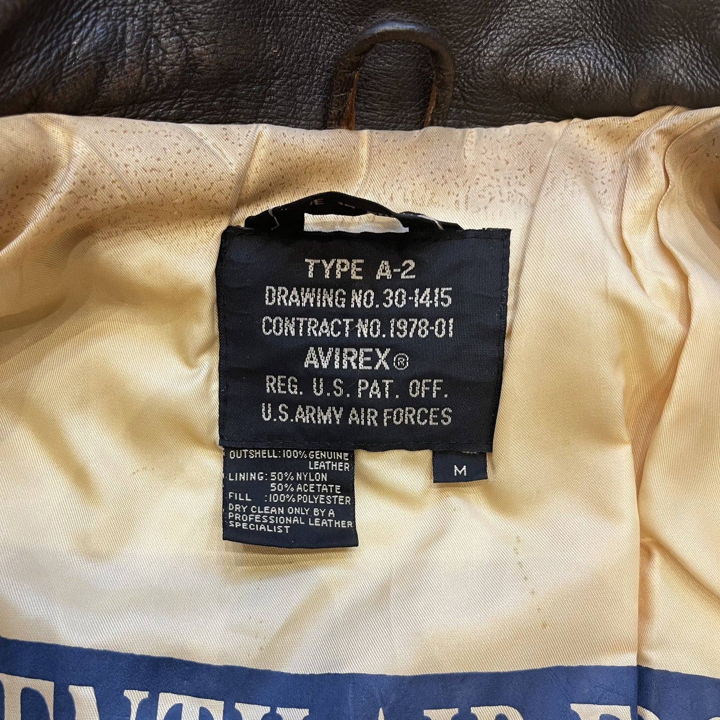 Avirex 'Seven Wishes' A2 Leather Flight Jacket - L