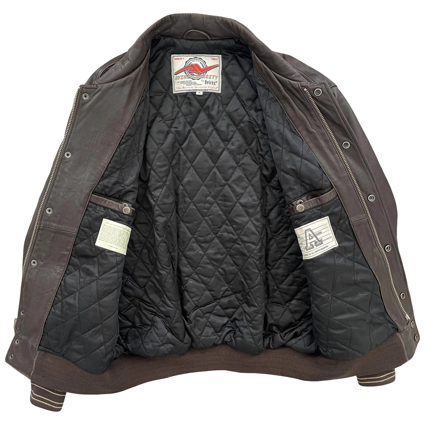 Avirex Leather Varsity Jacket - M