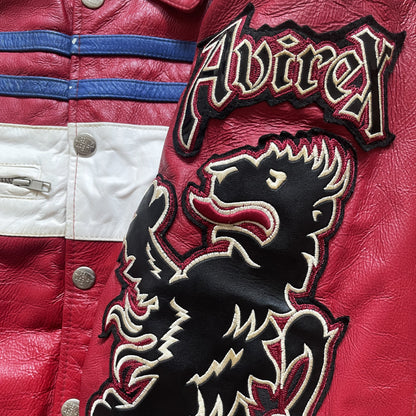 Avirex New York Lions Leather Varsity Jacket - L