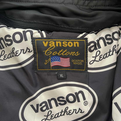 Vanson Leathers Striped Bomber Jacket - XL