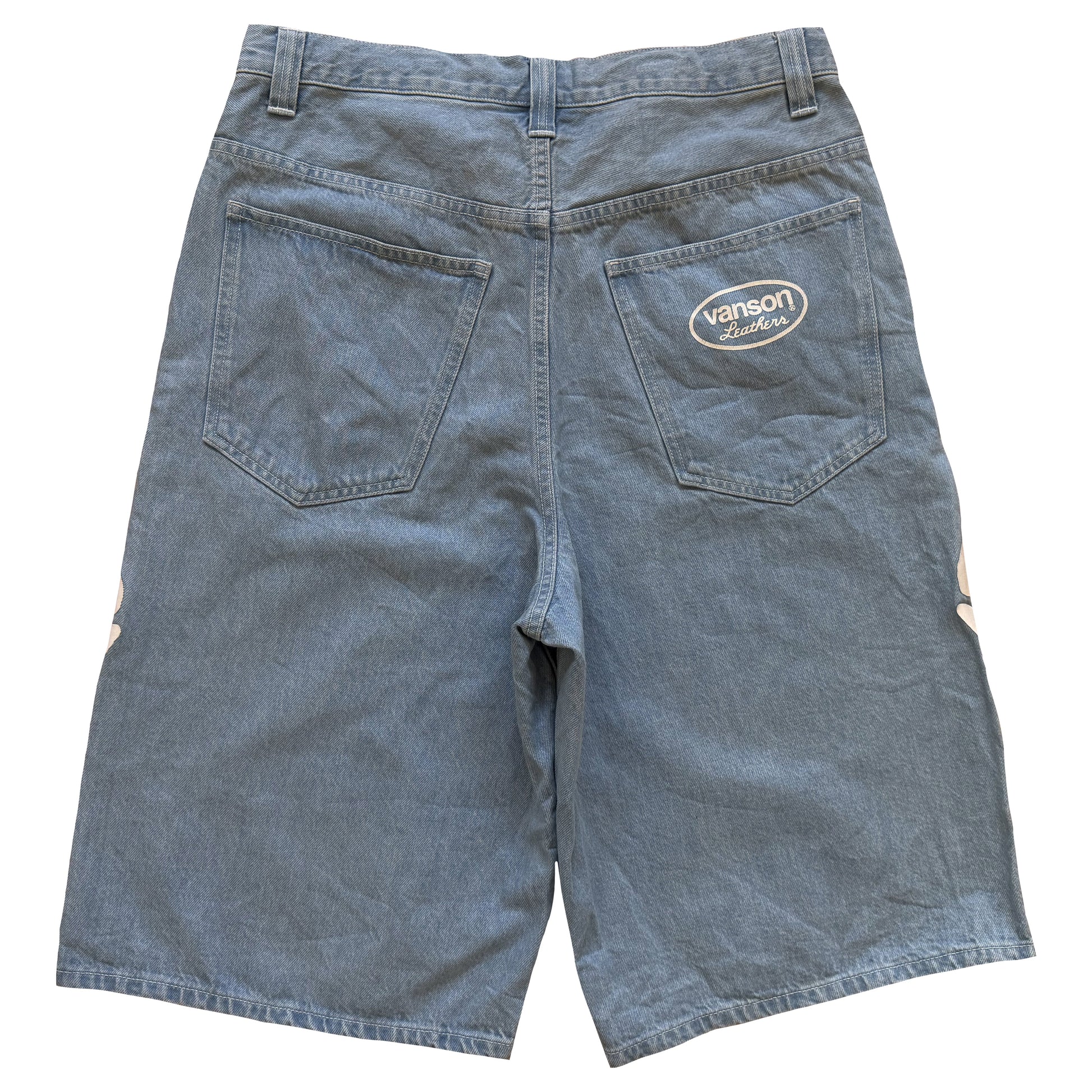 Vanson Leathers Bone Denim Shorts - W36" | W36, TBD