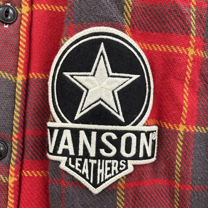 Vanson Leathers Plaid Check Shirt Jacket