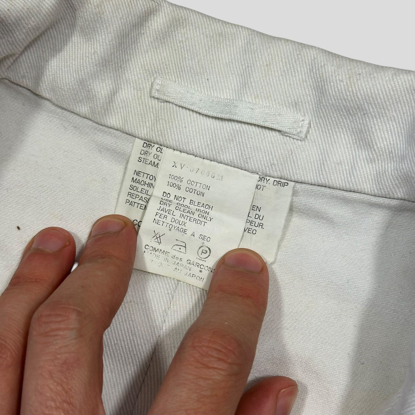 Comme Des Garçons Homme Plus 1994 Cotton Gilet Vest Jacket - M | Default Title, White