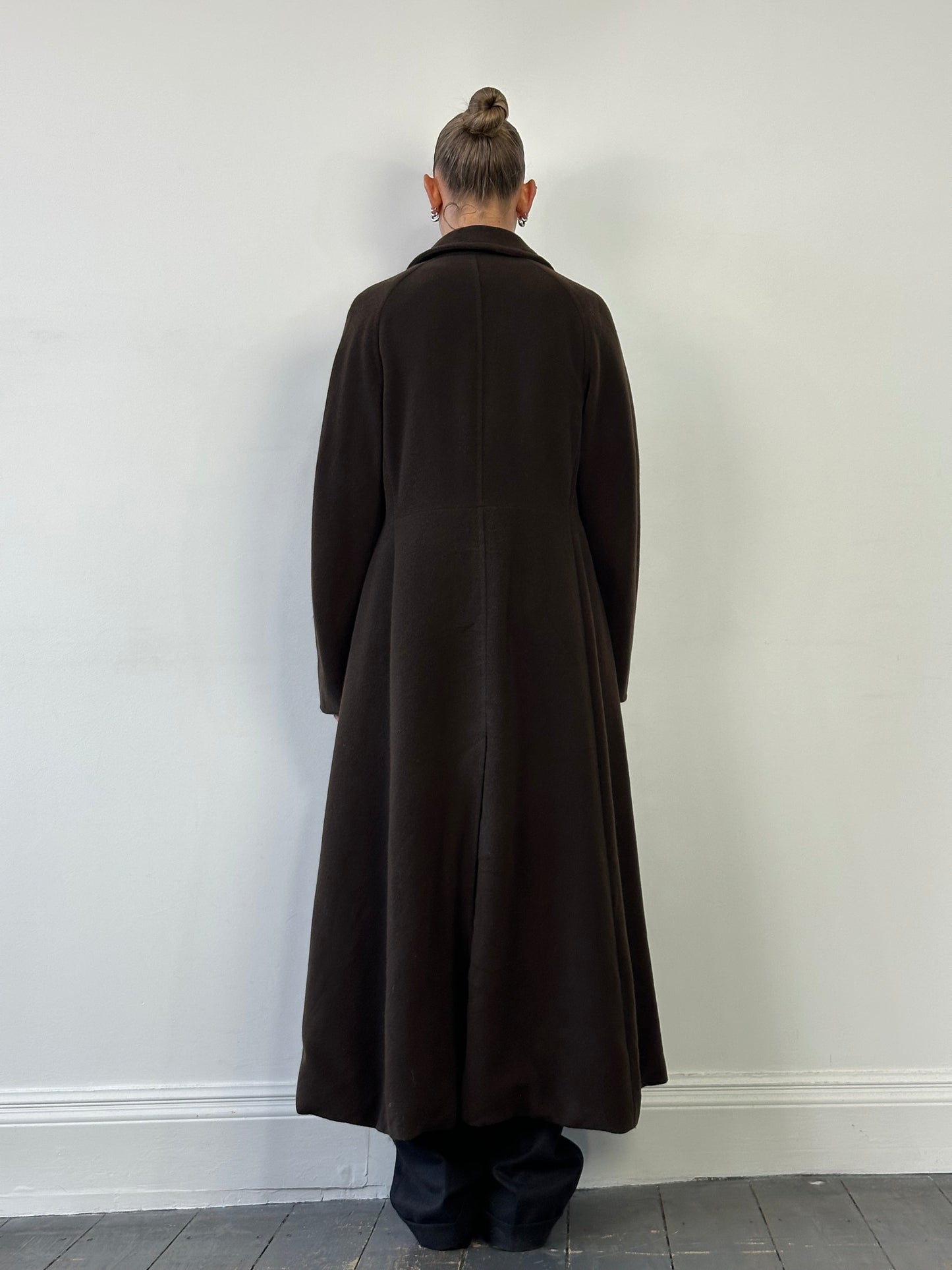 Max Mara Pure Wool A-Line Floor Length Coat - M