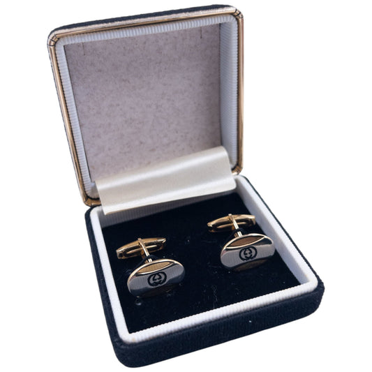 Vintage 90s Gucci Embossed Cuff Links | O/S, Multicoloured