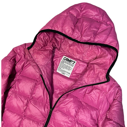 Camp 7 Square Stitch Puffer Jacket In Pink ( L )