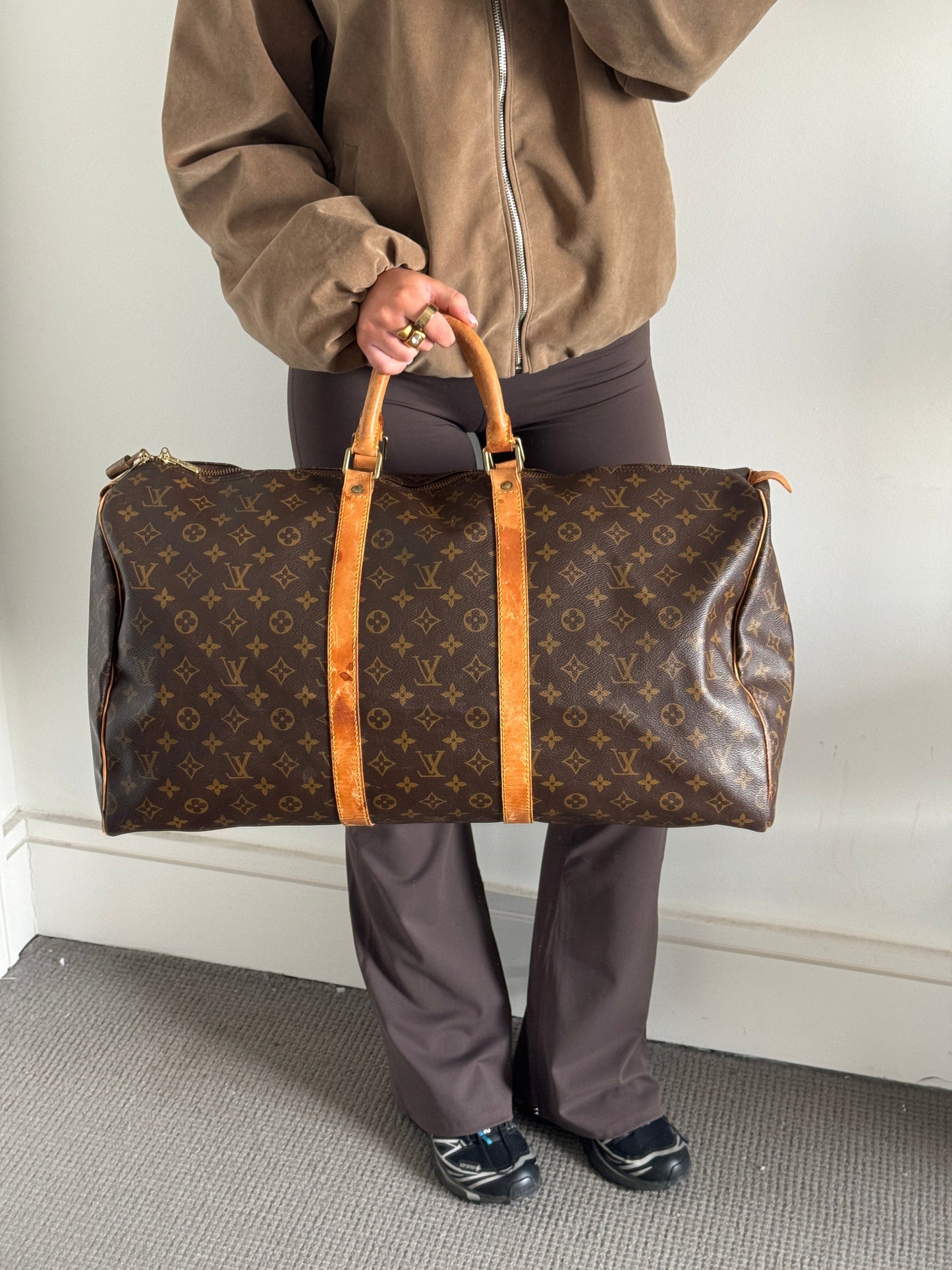 Vintage 1993 Louis Vuitton Keepall 55 Duffle Bag | O/S, Brown