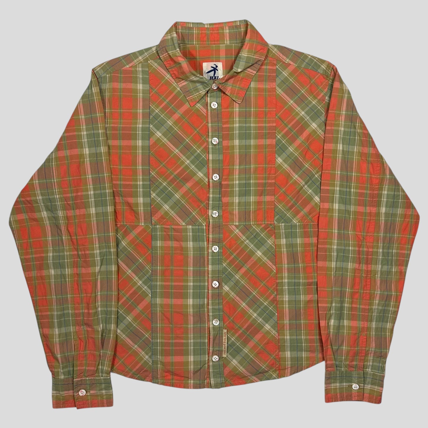 Hai By Issey Miyake 90’s Asymmetrical Plaid Boxy Shirt - S/M